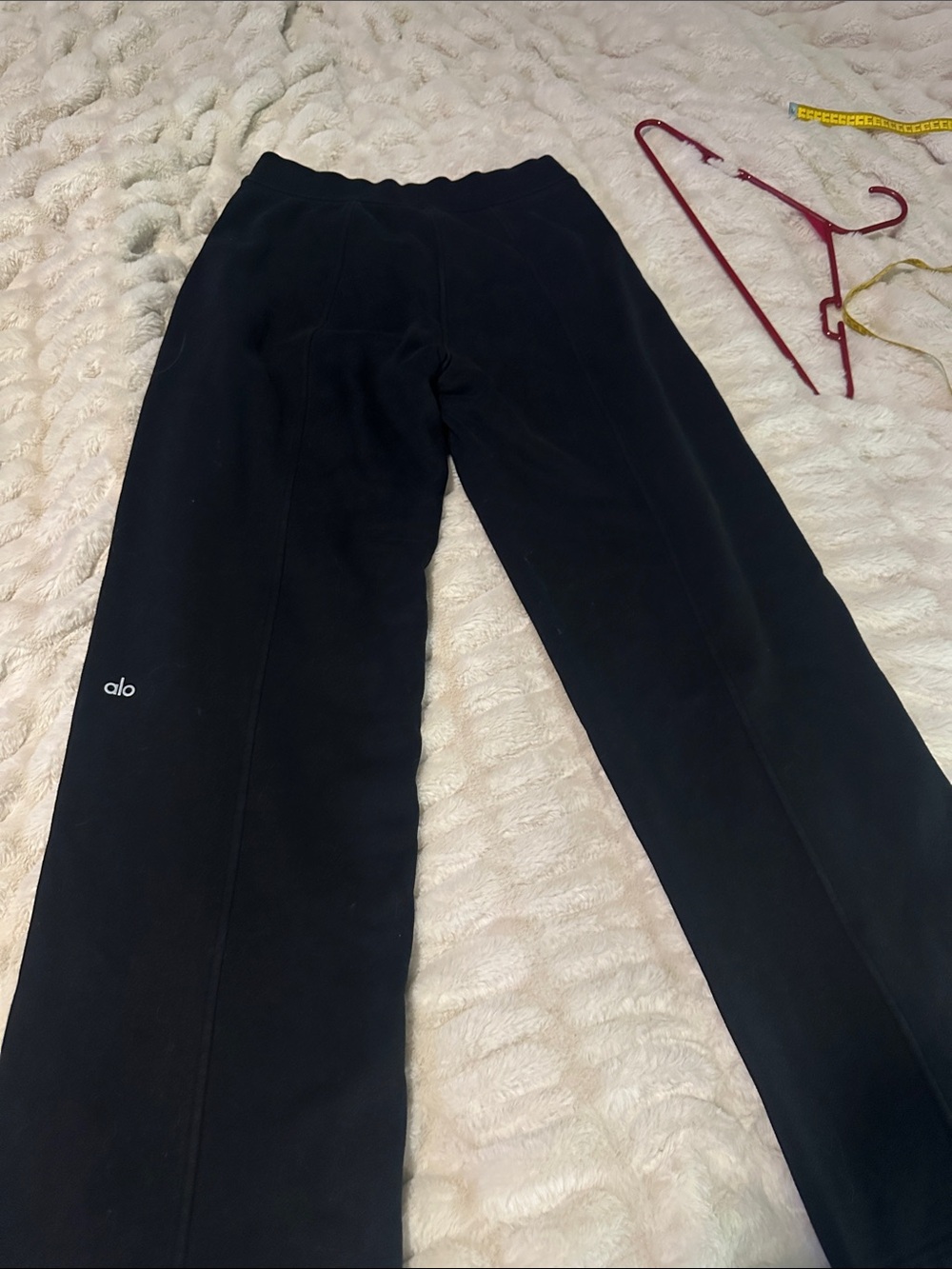 Alo Yoga Women's Black Wide-Leg Heavyweight Sweats Pants Size Medium - Picture 6 of 10